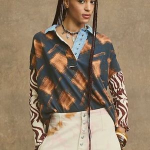 free people gone rogue twofer mixed media layered top M